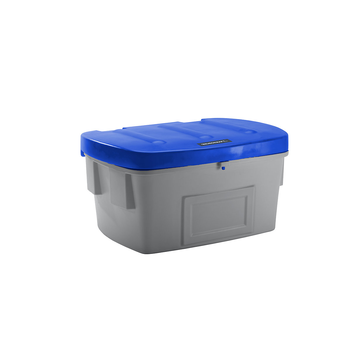 Universal / grit container – eurokraft pro, without dispenser opening, 550 l, blue lid-5