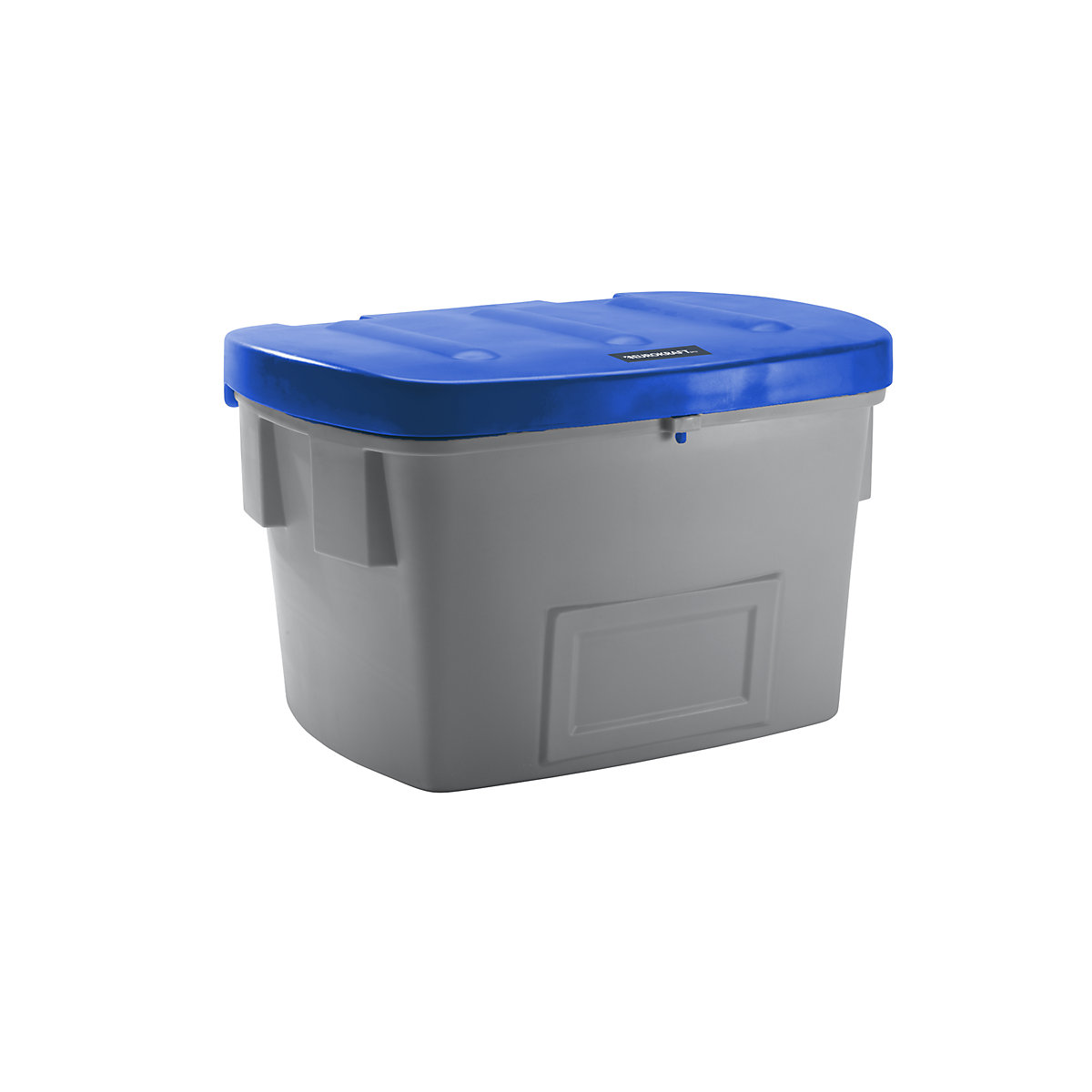 Universal / grit container – eurokraft pro, without dispenser opening, 700 l, blue lid-6