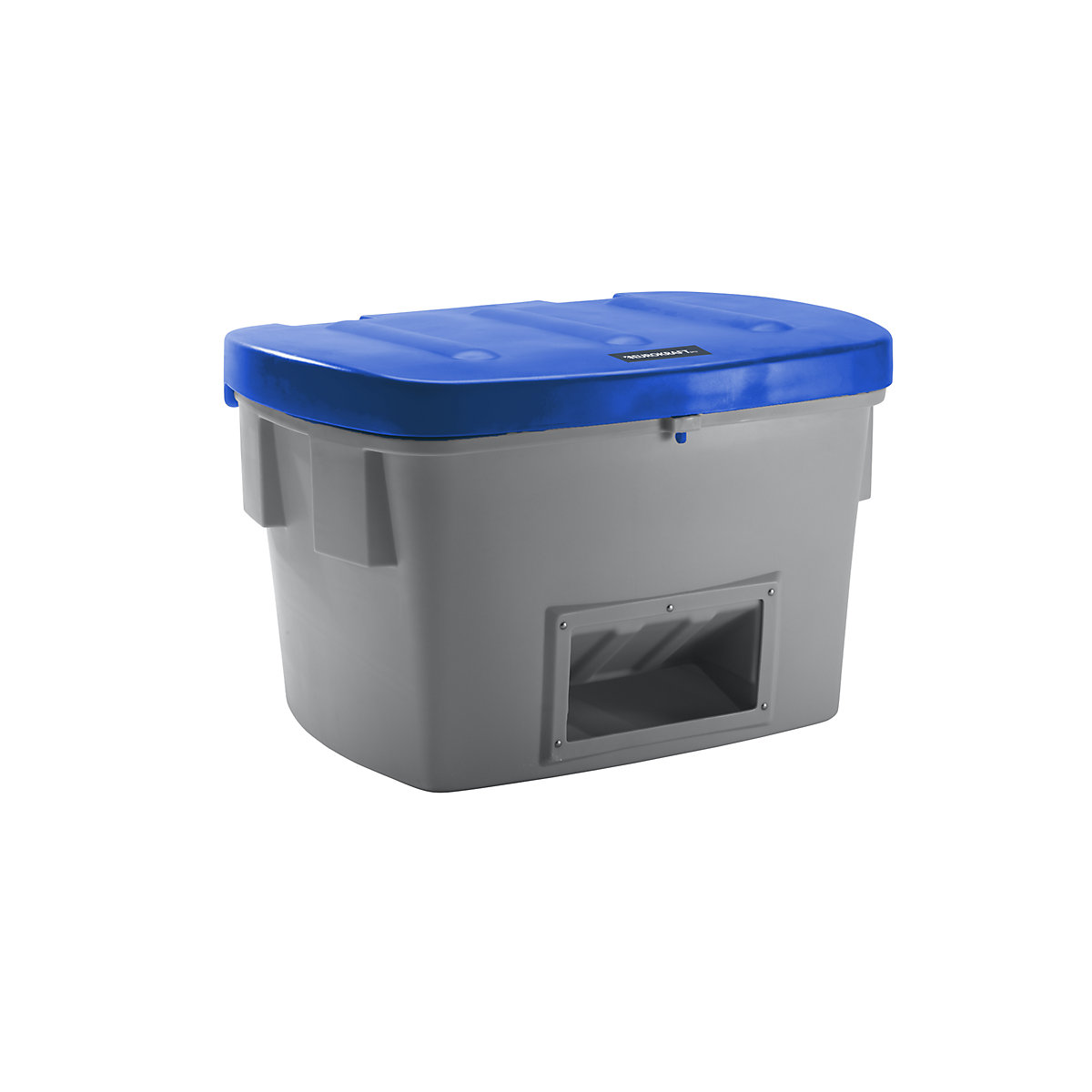 Universal / grit container – eurokraft pro, with dispenser opening, 700 l, blue lid-8