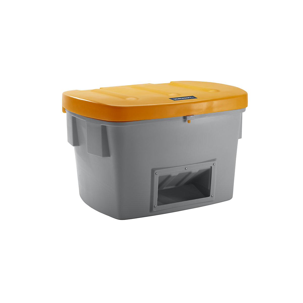 Universal / grit container – eurokraft pro, with dispenser opening, 700 l, orange lid-11