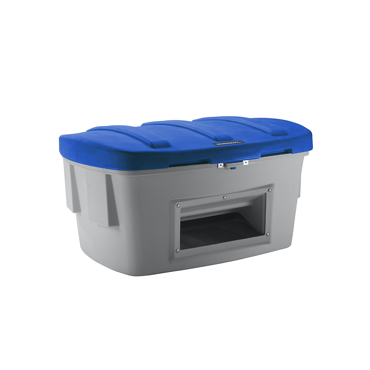 Universal / grit container – eurokraft pro, with dispenser opening, 1000 l, blue lid-6