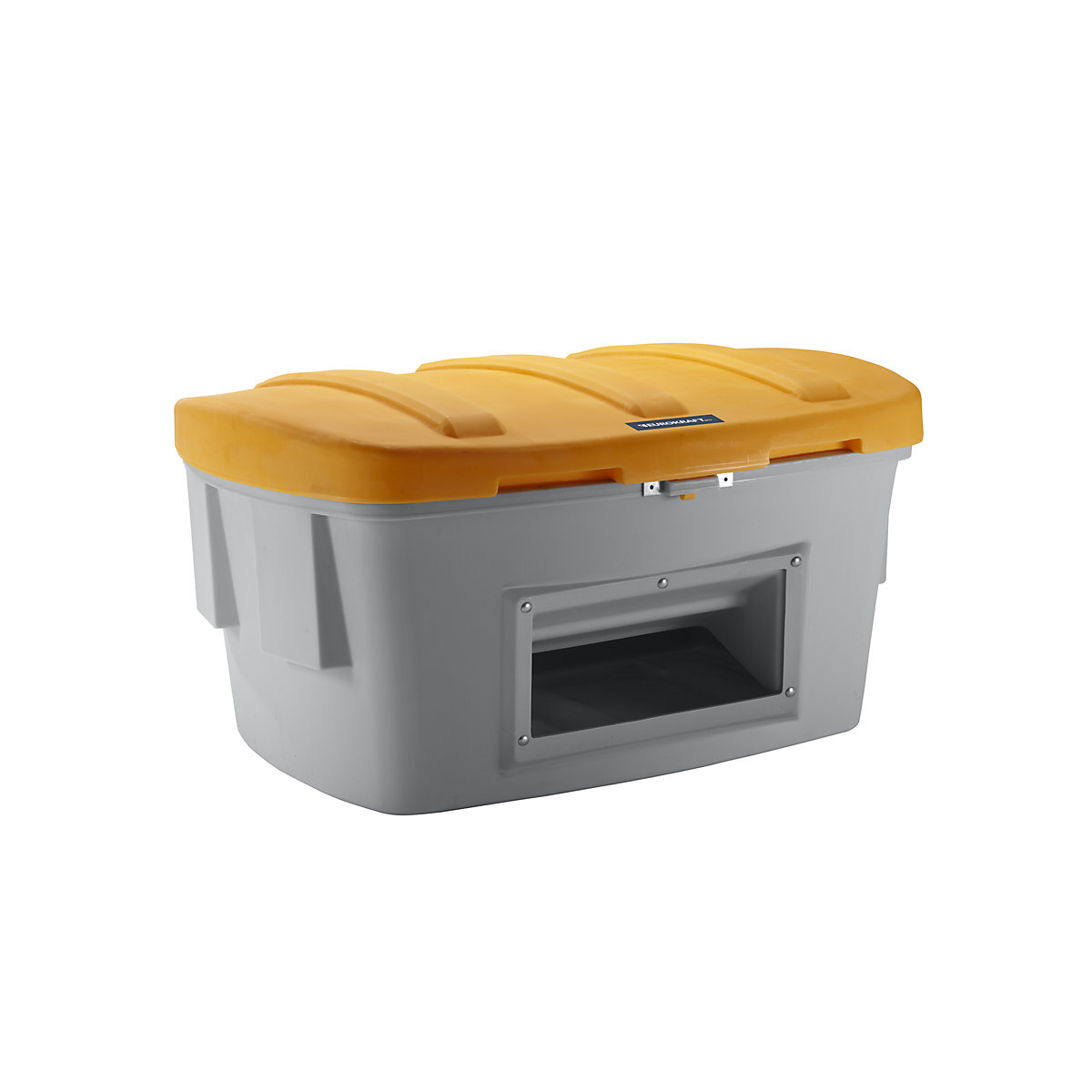 Universal / grit container – eurokraft pro, with dispenser opening, 1000 l, orange lid-10