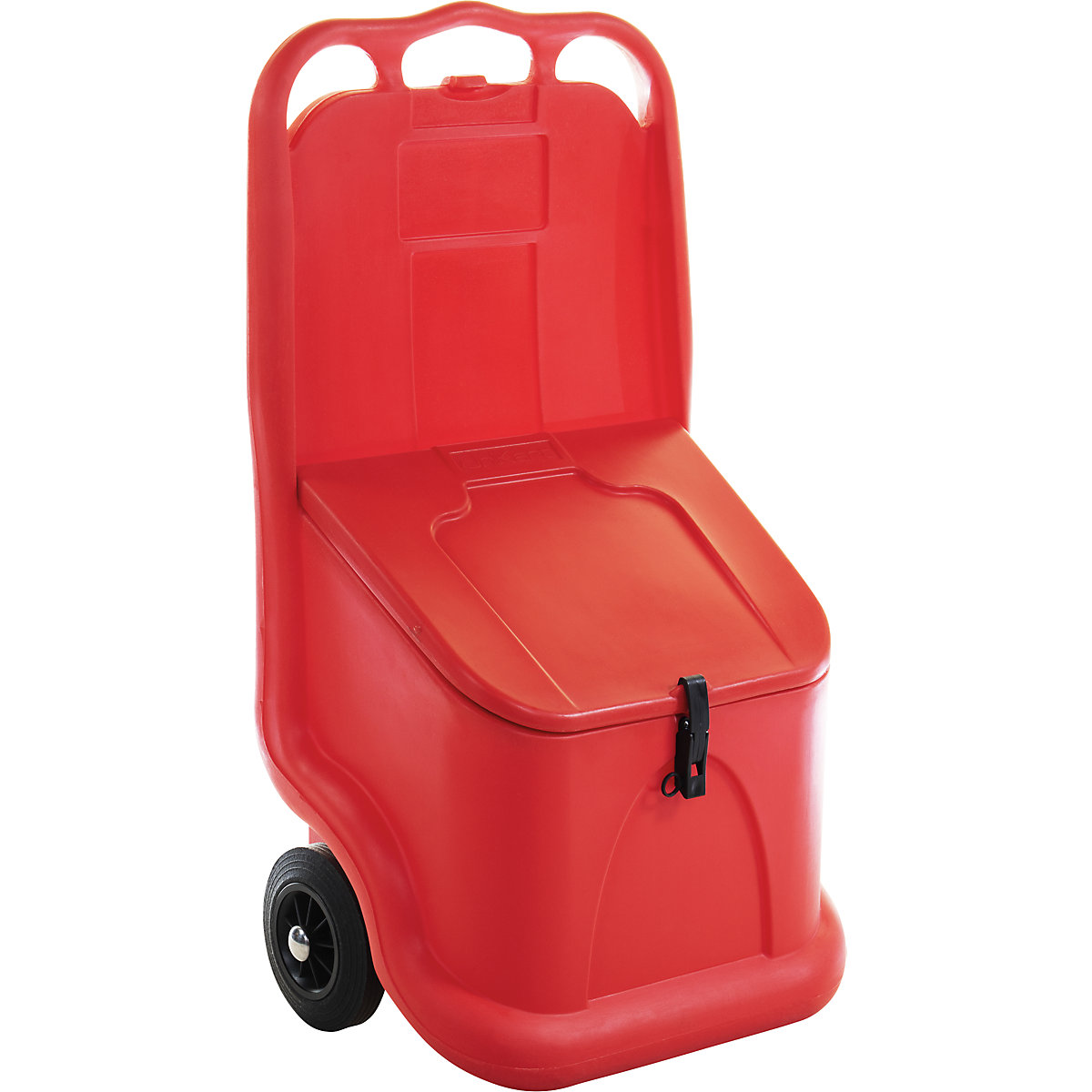 Universal trolley – eurokraft basic, ideal for bulk materials, capacity 75 l, red-3