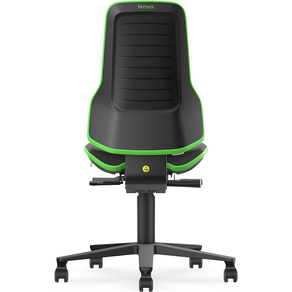 Obrotowe krzesło do pracy ESD NEON, rolki – bimos (Zdjęcie produktu 5)-4