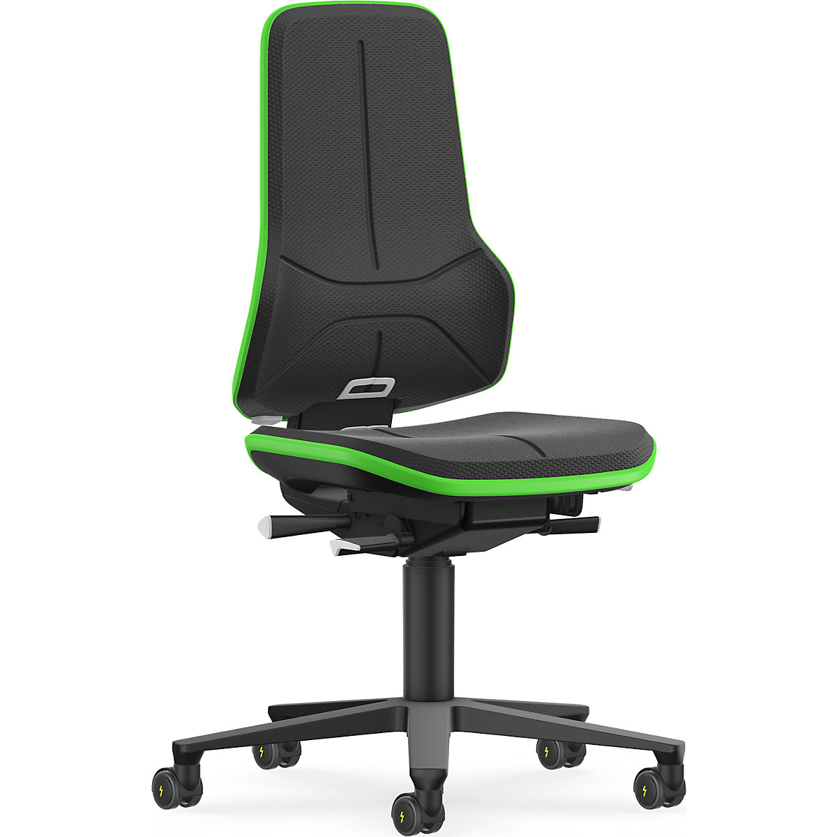 Obrotowe krzesło do pracy ESD NEON, rolki – bimos (Zdjęcie produktu 6)-5