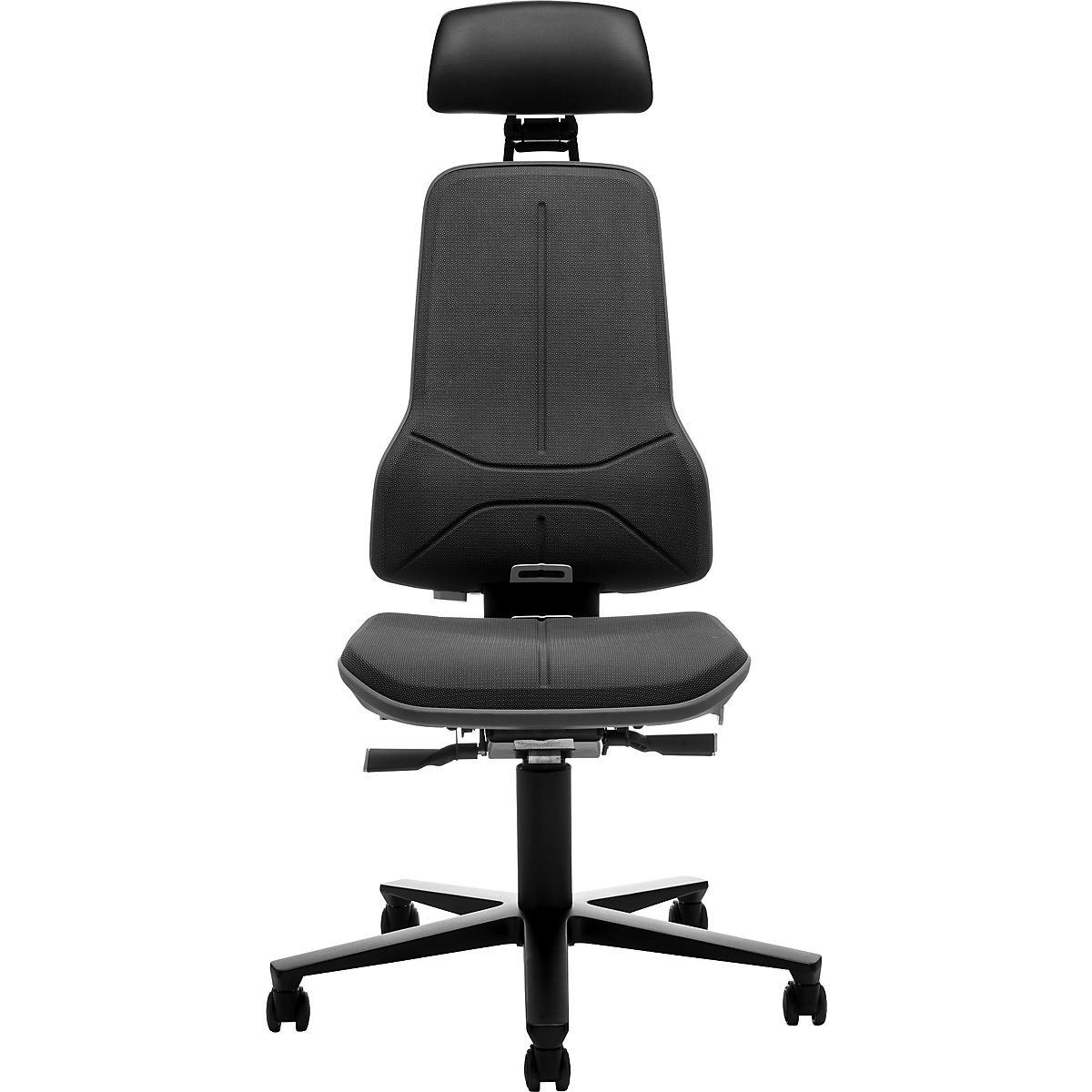 Obrotowe krzesło do pracy NEON, rolki, zagłówek – bimos (Zdjęcie produktu 2)-1