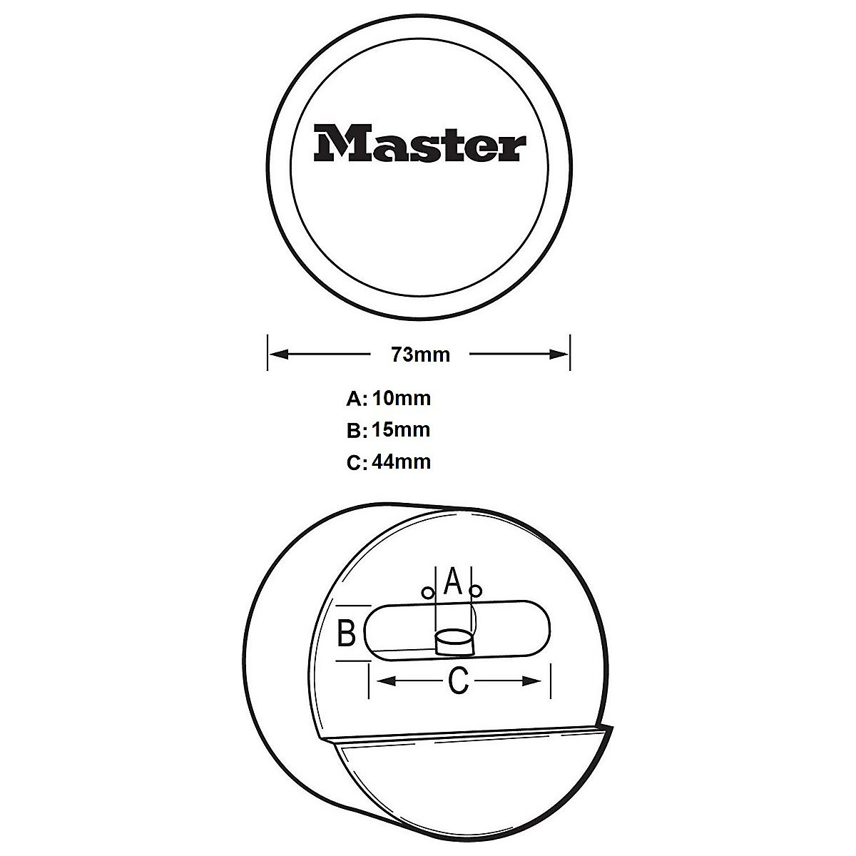 Kłódka z pałąkiem i skoblem do dużych obciążeń – Masterlock (Zdjęcie produktu 8)-7
