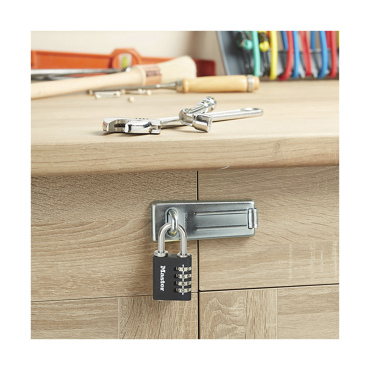 Kłódka z systemem numerycznym, cynkowa – Masterlock (Zdjęcie produktu 5)-4