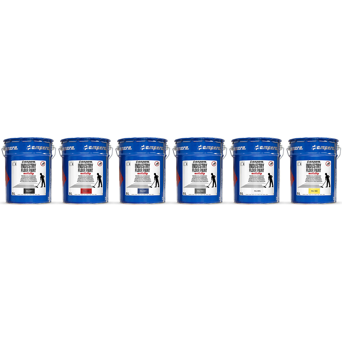Farba do znakowania podłoża Industry Floor Paint antislip® – Ampere (Zdjęcie produktu 4)-3