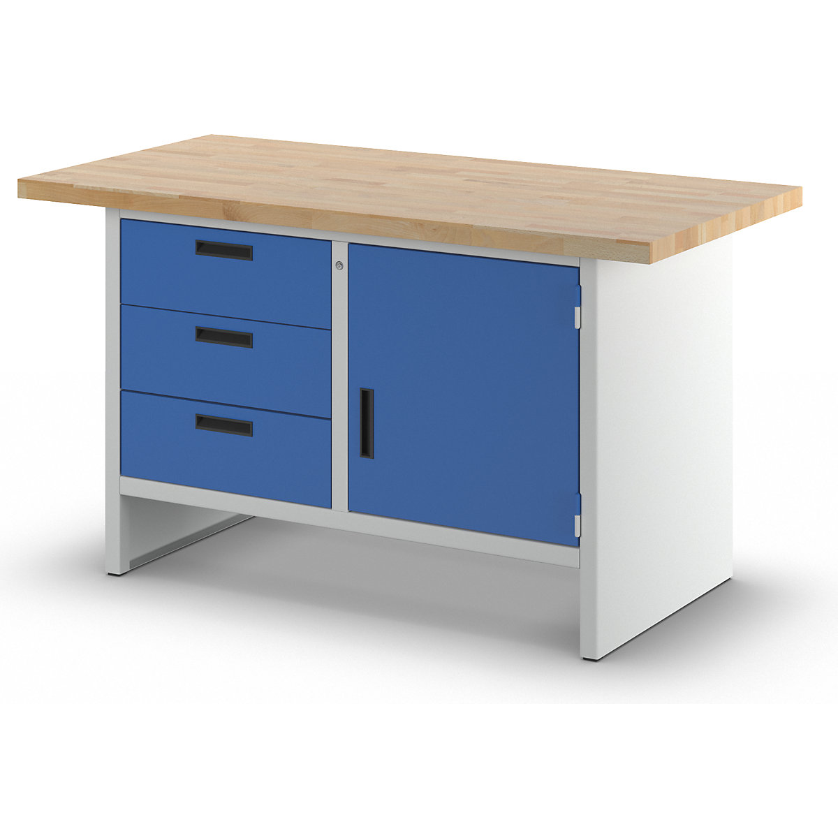 Stół warsztatowy z zamkniętymi bokami – eurokraft basic (Zdjęcie produktu 6)-5