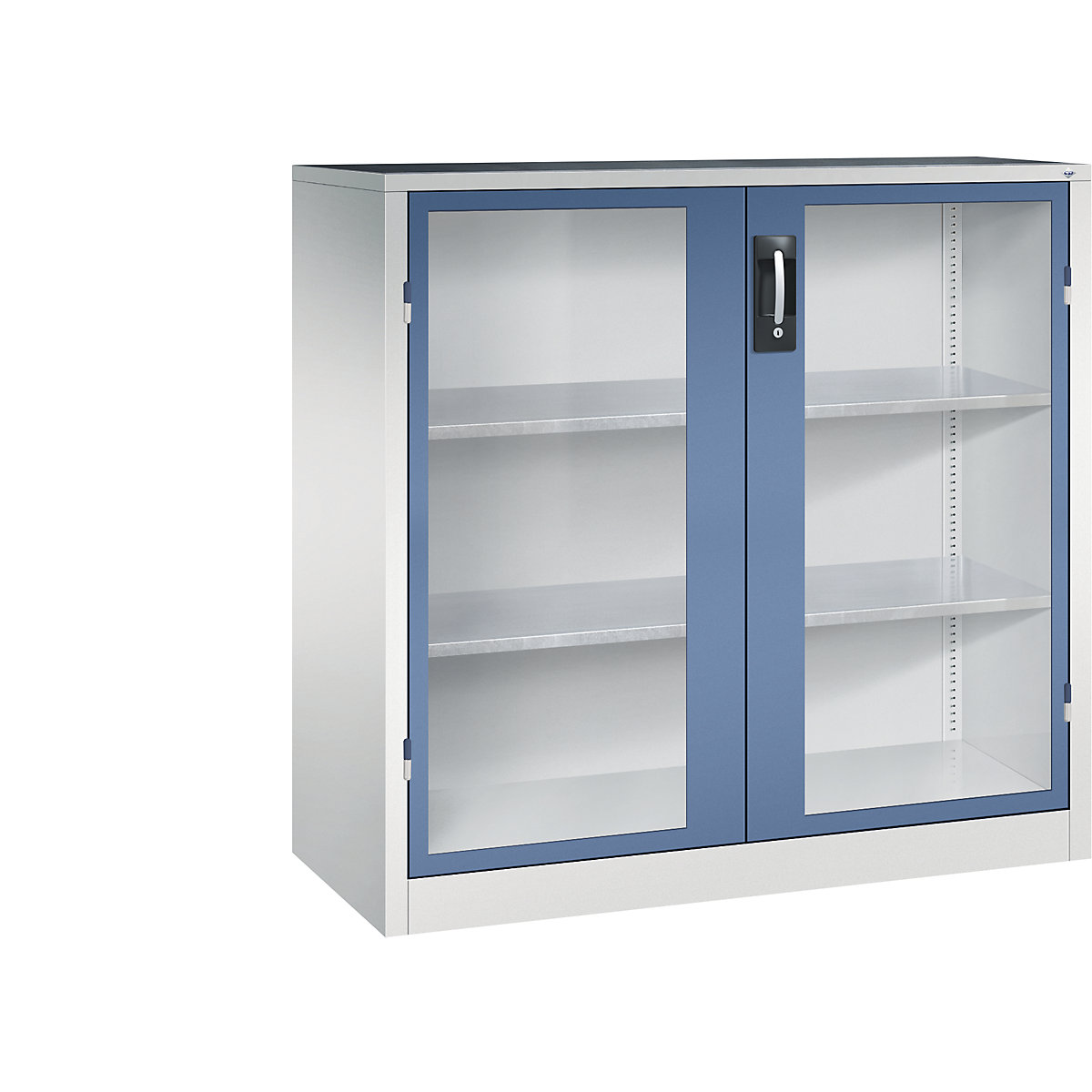 Szafka z drzwiami skrzydłowymi, z okienkami – C+P (Zdjęcie produktu 3)-2