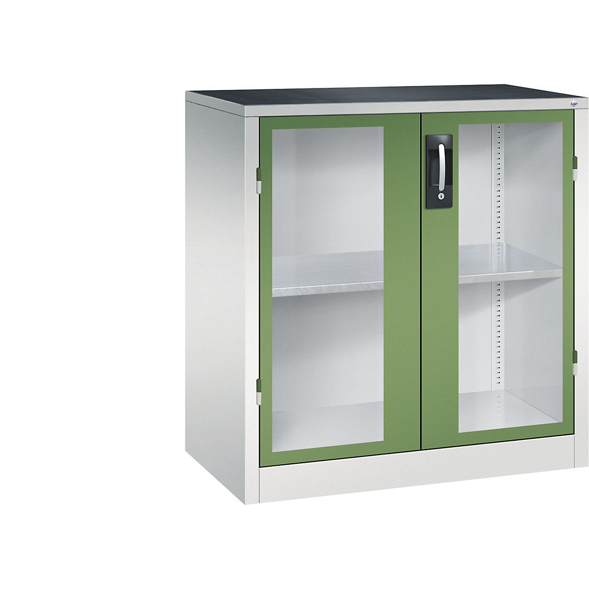 Szafka z drzwiami skrzydłowymi, z okienkami – C+P (Zdjęcie produktu 3)-2