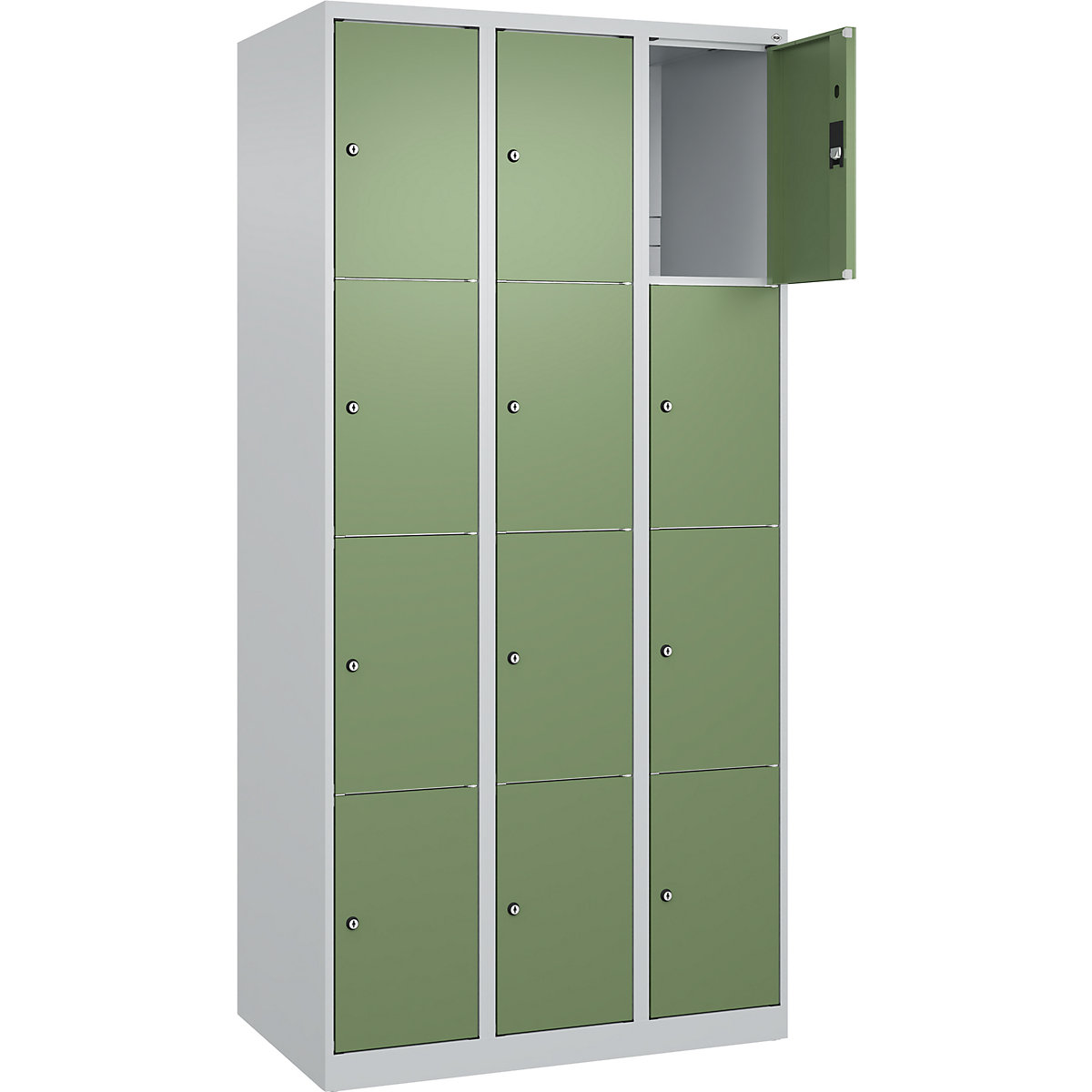 Szafka ze schowkami Classic PLUS, 4 schowki na przedział – C+P (Zdjęcie produktu 3)-2