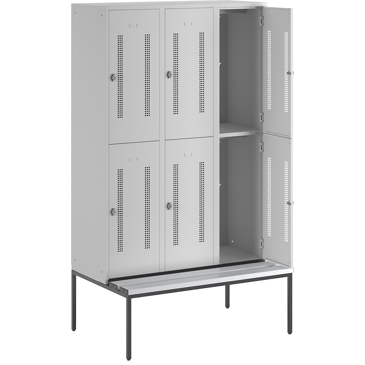 Dwupoziomowa szafka Berlin 1 na ławeczce – Wolf