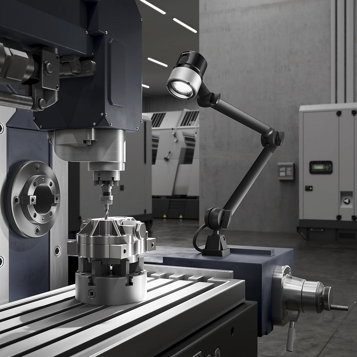 Lampa LED na wspornikach, do oświetlania maszyn – Waldmann (Zdjęcie produktu 2)-1