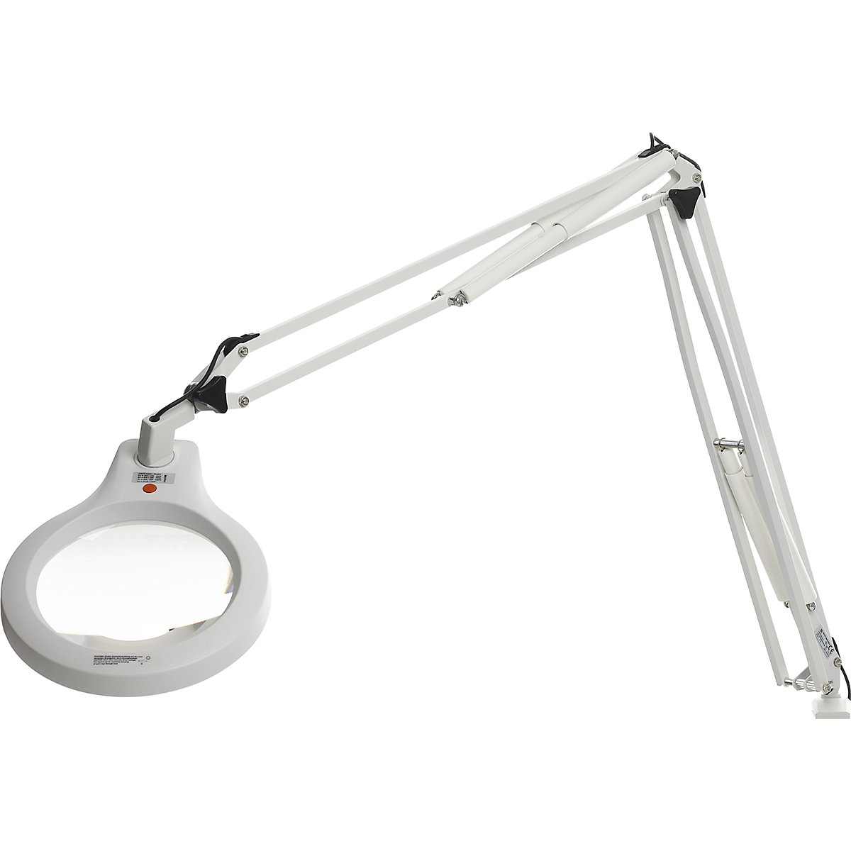 Lampa LED z okrągłą lupą