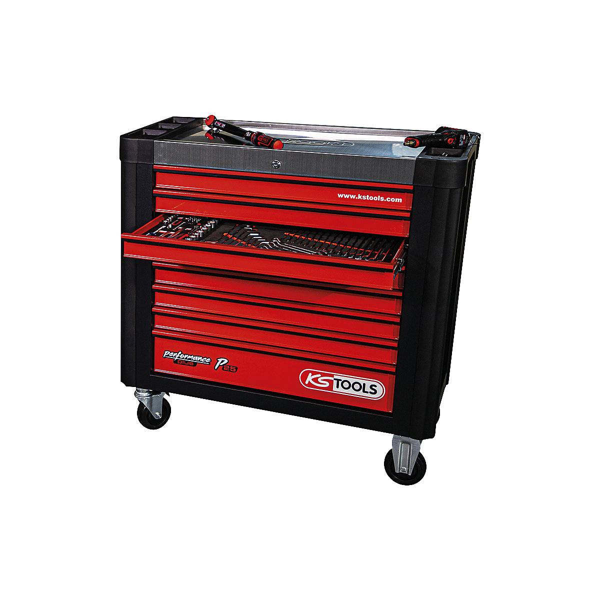 Wózek warsztatowy PERFORMANCE PLUS z narzędziami – KS Tools (Zdjęcie produktu 6)-5