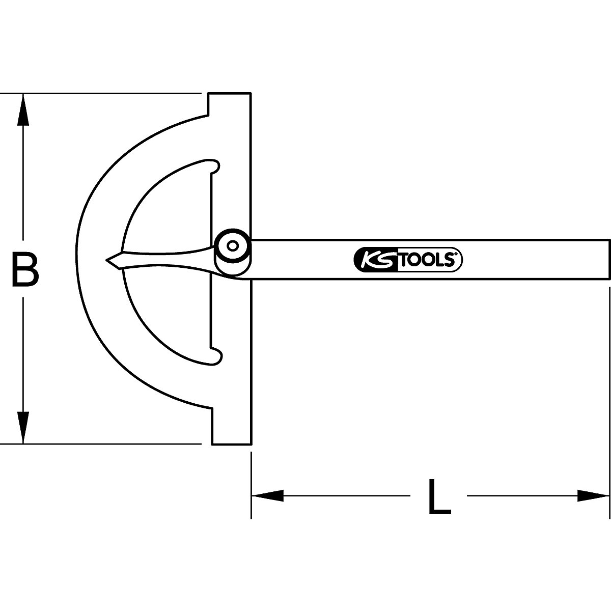 Medidor de grau de ângulo – KS Tools (Imagem do produto 2)-1