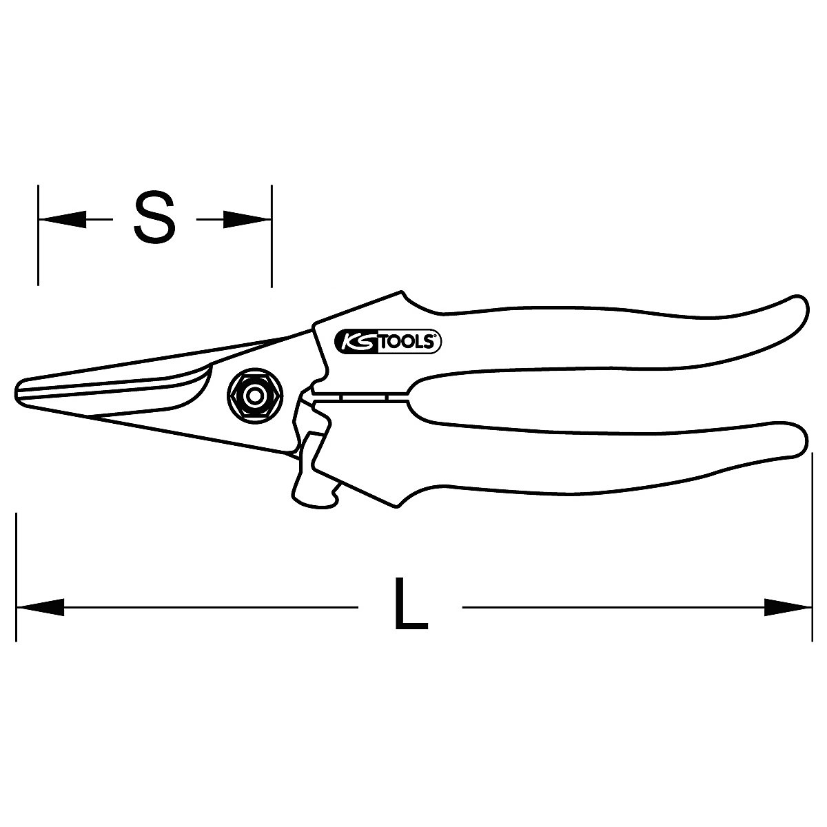 Tesoura de oficina universal – KS Tools (Imagem do produto 5)-4