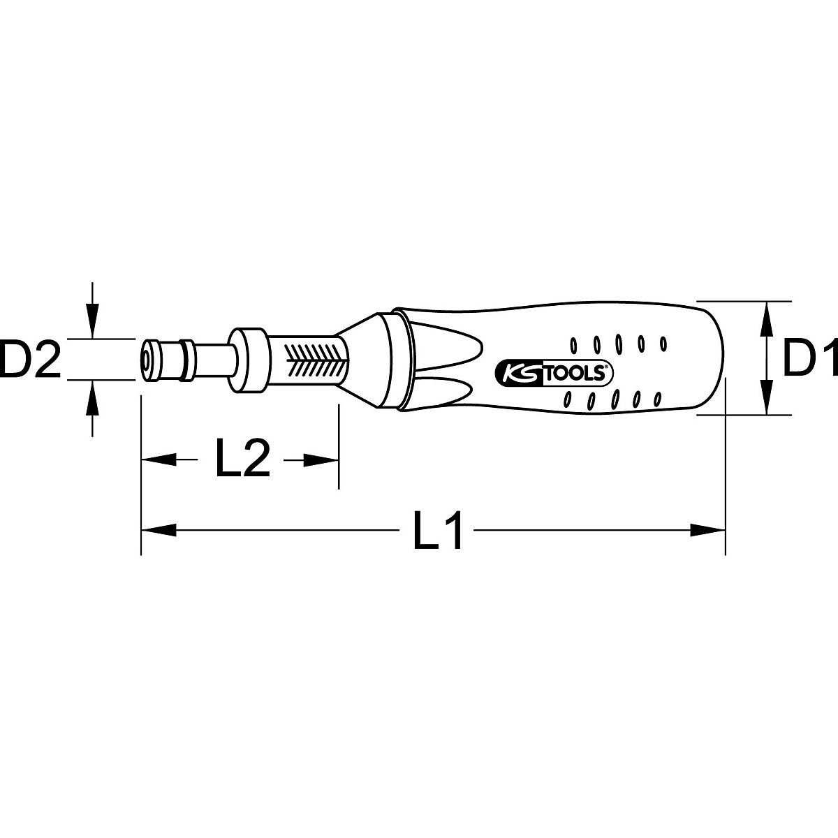 Chave de parafusos de binário de 1/4'&#x27; – KS Tools (Imagem do produto 4)-3