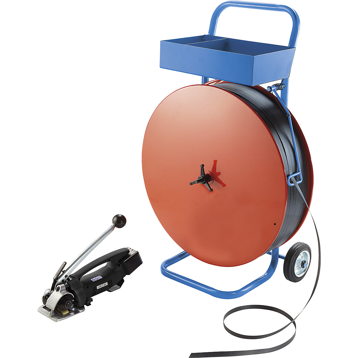 Kit Reggiatura Imballaggio Manuale - Tenditore, Sigillatore, Cinghia PET 100 M E 50 Clip