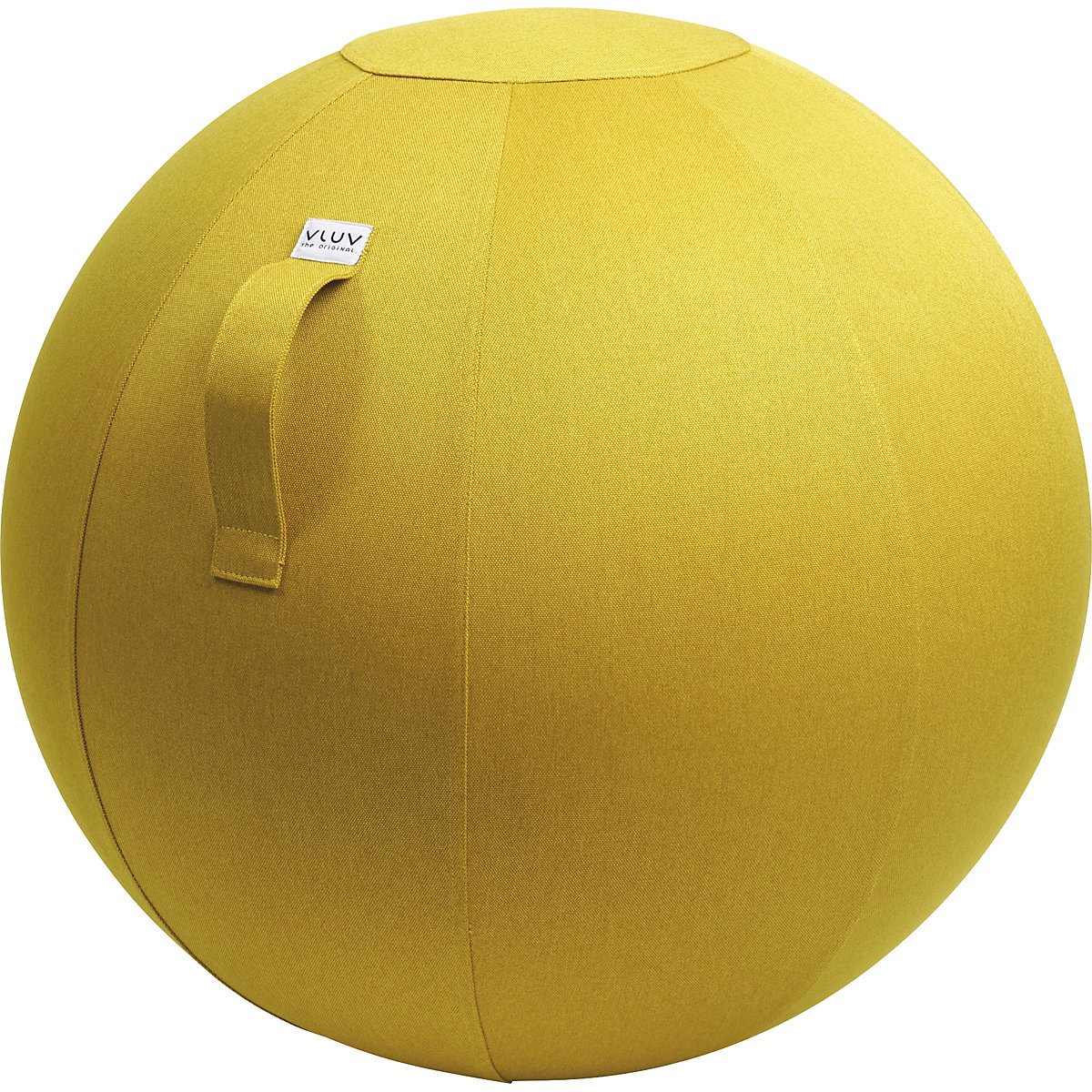 Žoga za sedenje LEIV – VLUV, prevleka iz platnu podobnega blaga, 700 – 750 mm, gorčično rumene barve-6