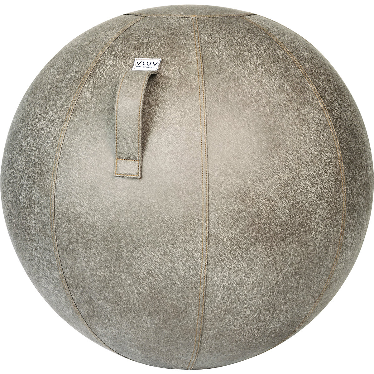 Sedací míč VEEL – VLUV, imitace kůže z mikrovlákna, 700 – 750 mm, bahno-8