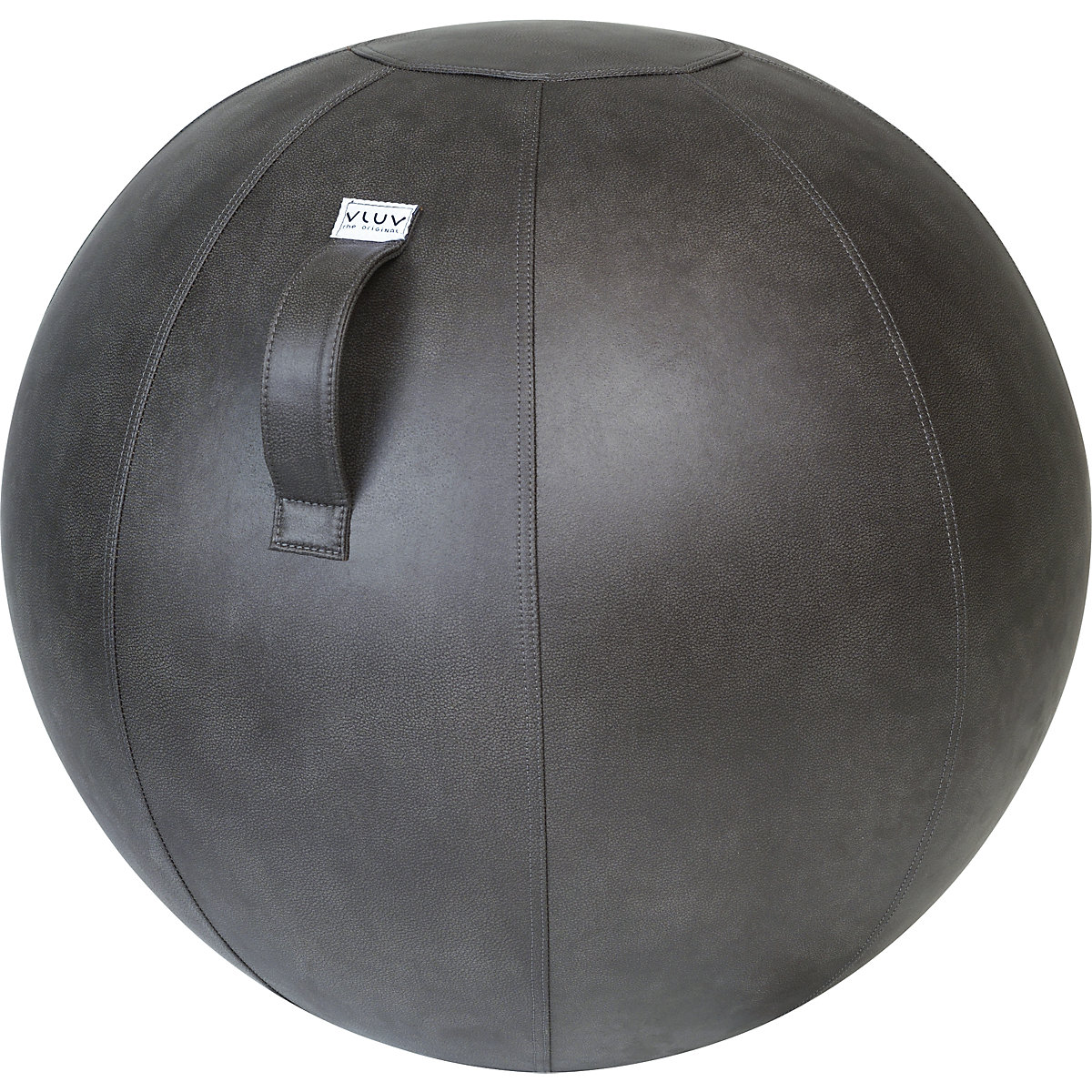 Sedací míč VEEL – VLUV, imitace kůže z mikrovlákna, 700 – 750 mm, slonová-7