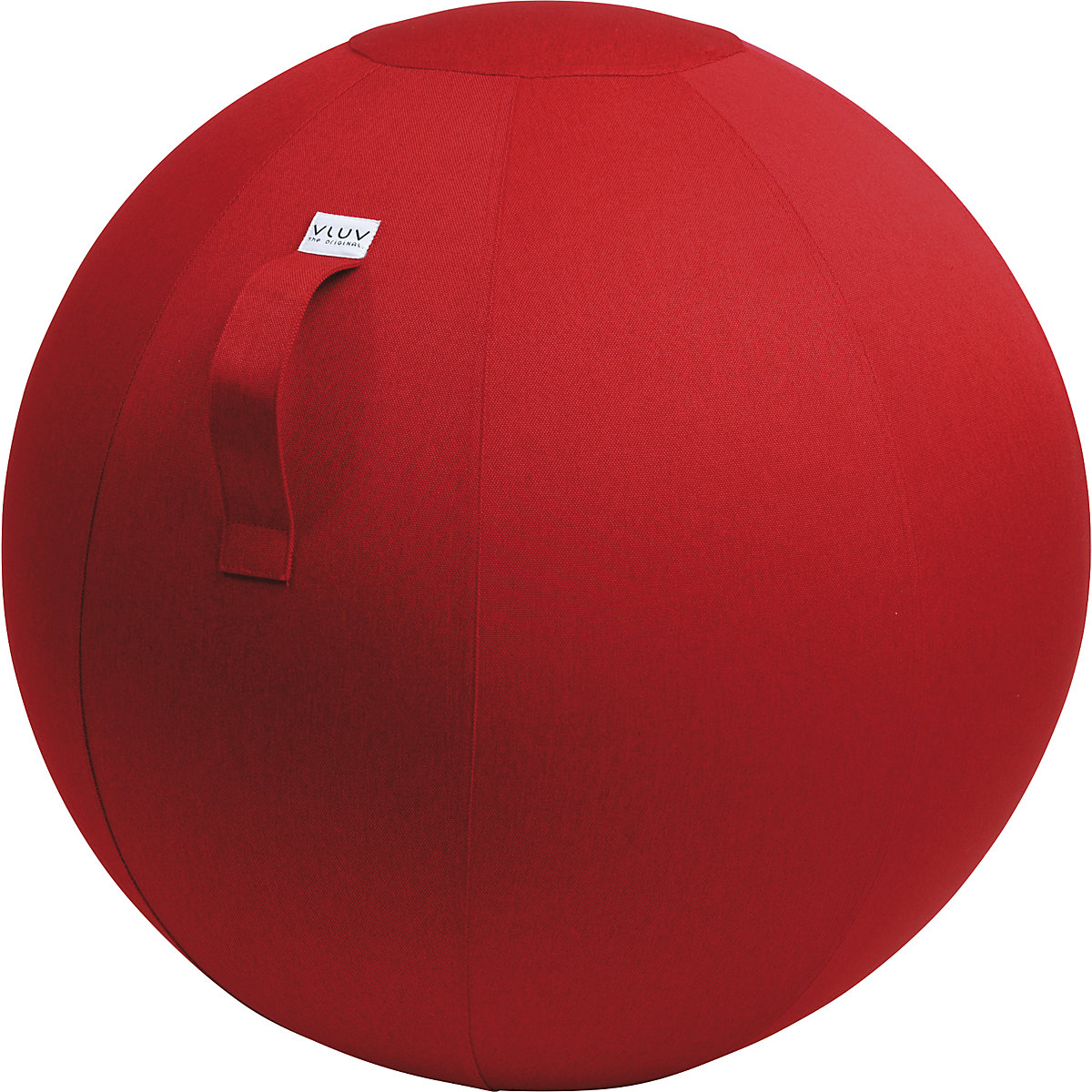 VLUV LEIV Sitzball, Stoffbezug in Canvas-Optik, 700 – 750 mm, rubinrot