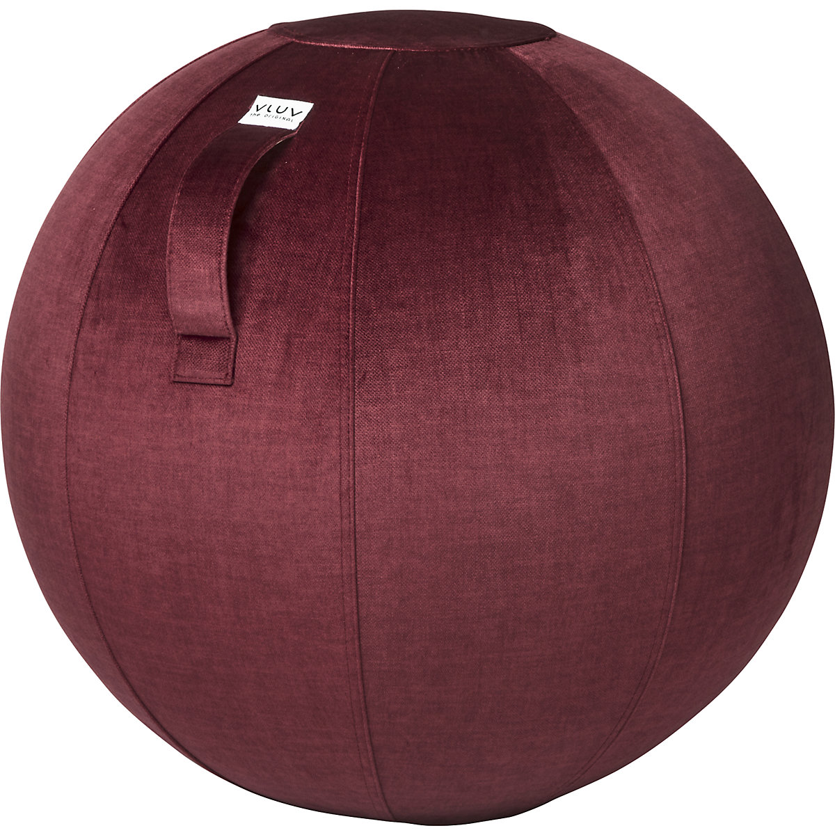 VLUV VARM Sitzball, aus Samtstoff, 600 – 650 mm, chianti