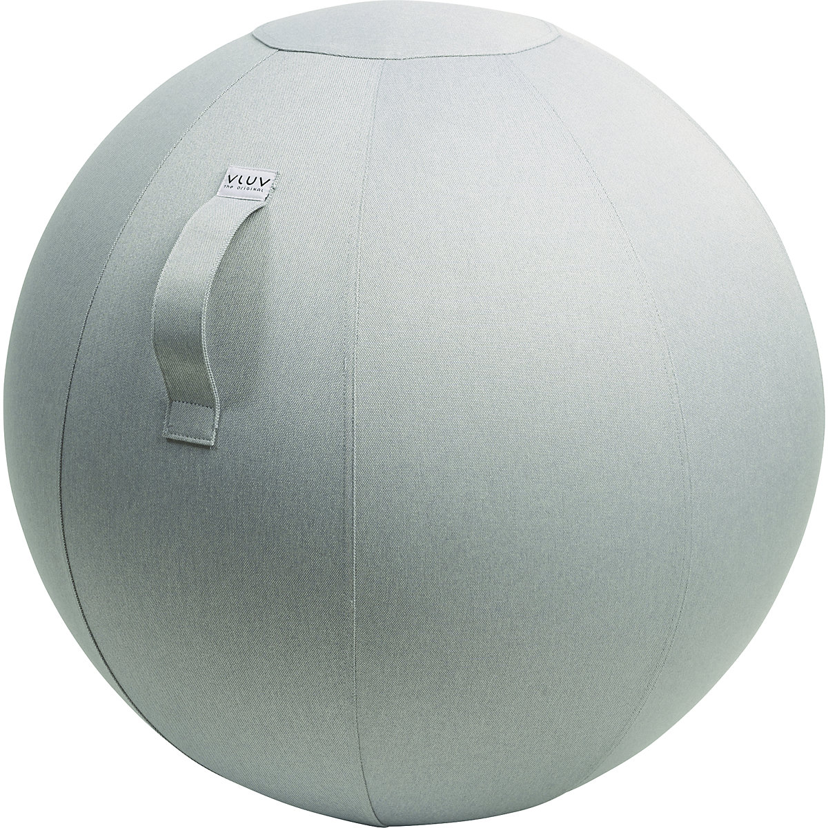 Piłka do siedzenia LEIV – VLUV, pokrowiec z tkaniny o wyglądzie płótna, 700 – 750 mm, srebrno-szara-10