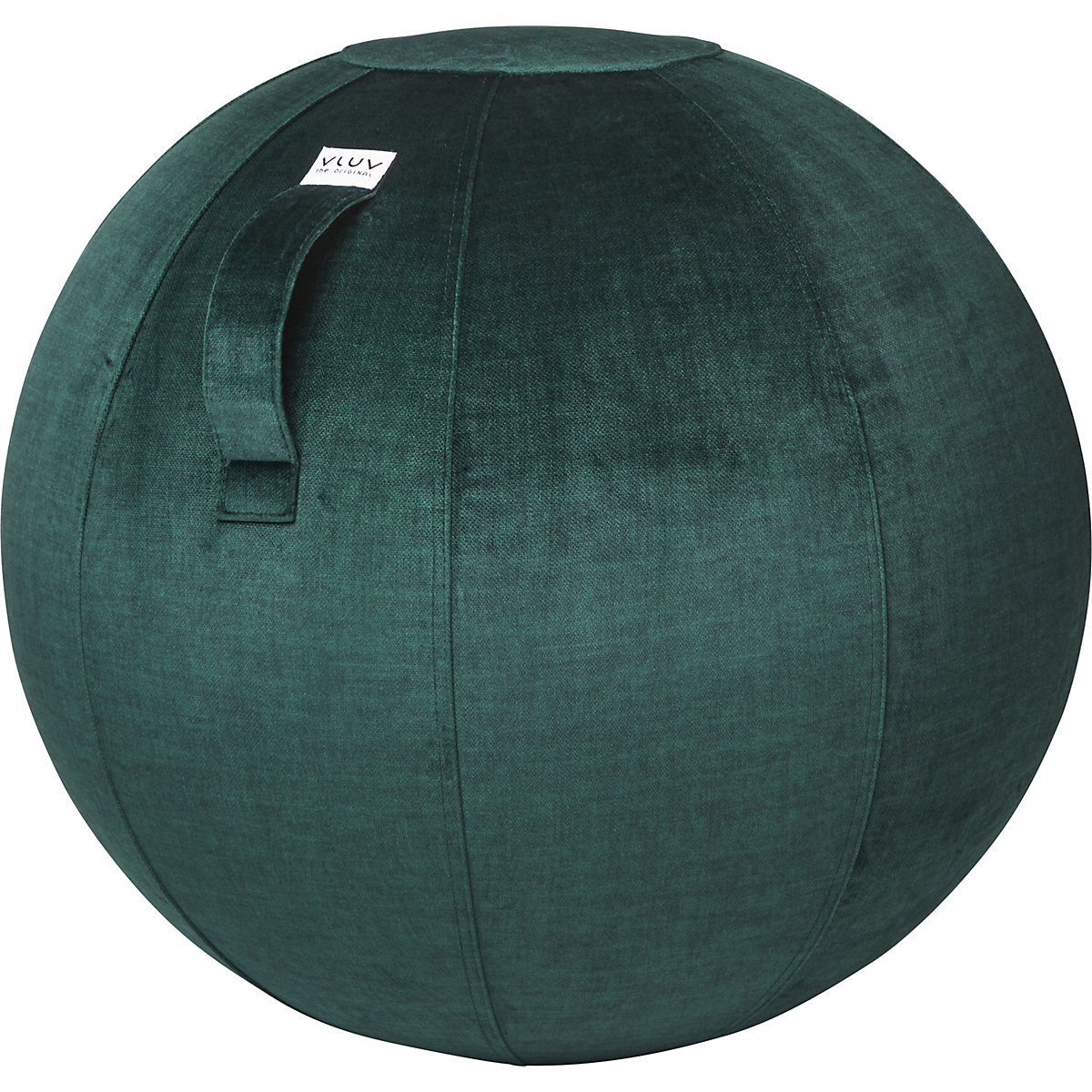 Piłka do siedzenia VARM – VLUV, z tkaniny welurowej, 600 – 650 mm, zielony leśny-7