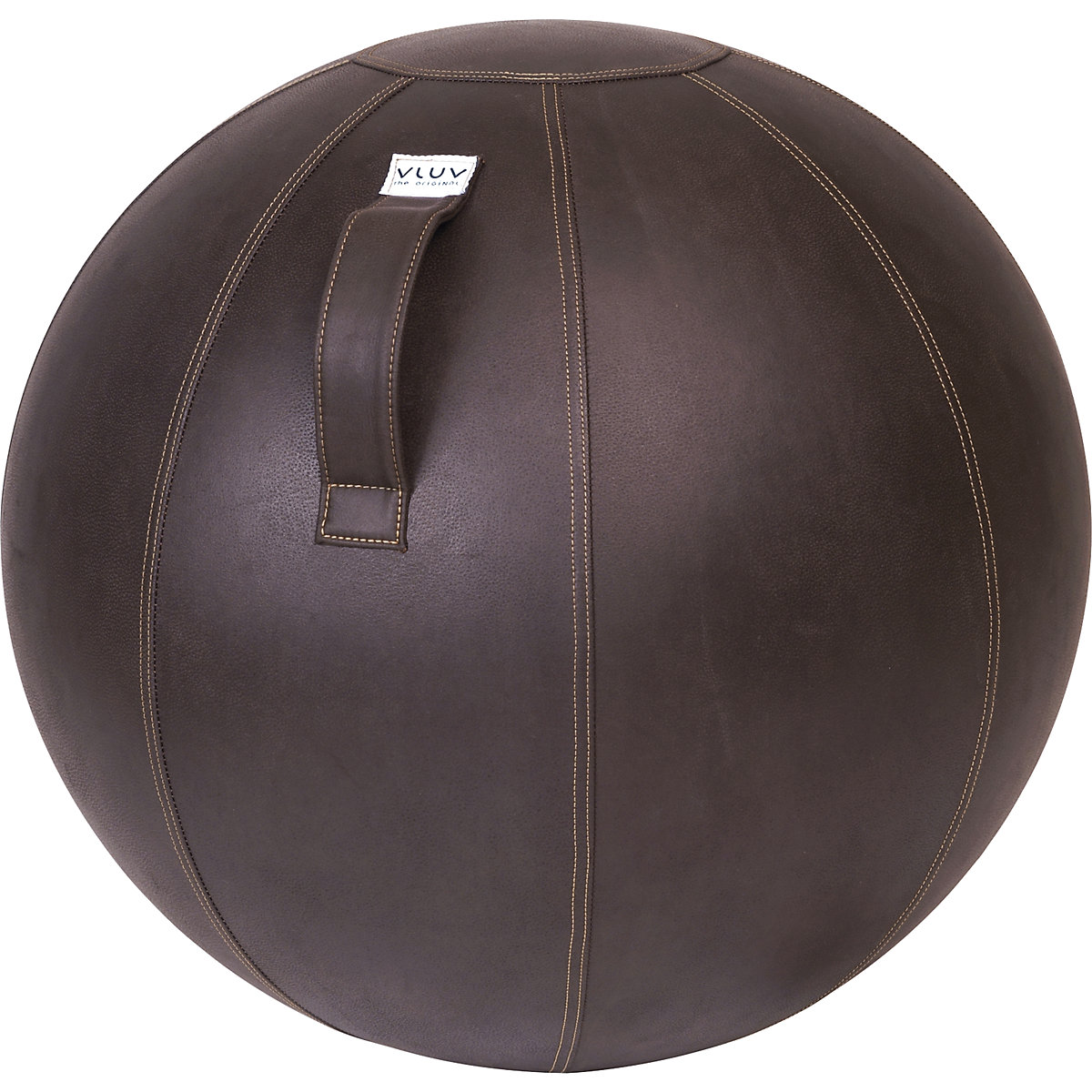 Piłka do siedzenia VEEL – VLUV, imitacja skóry z mikrowłókien, 600 – 650 mm, mokka-7