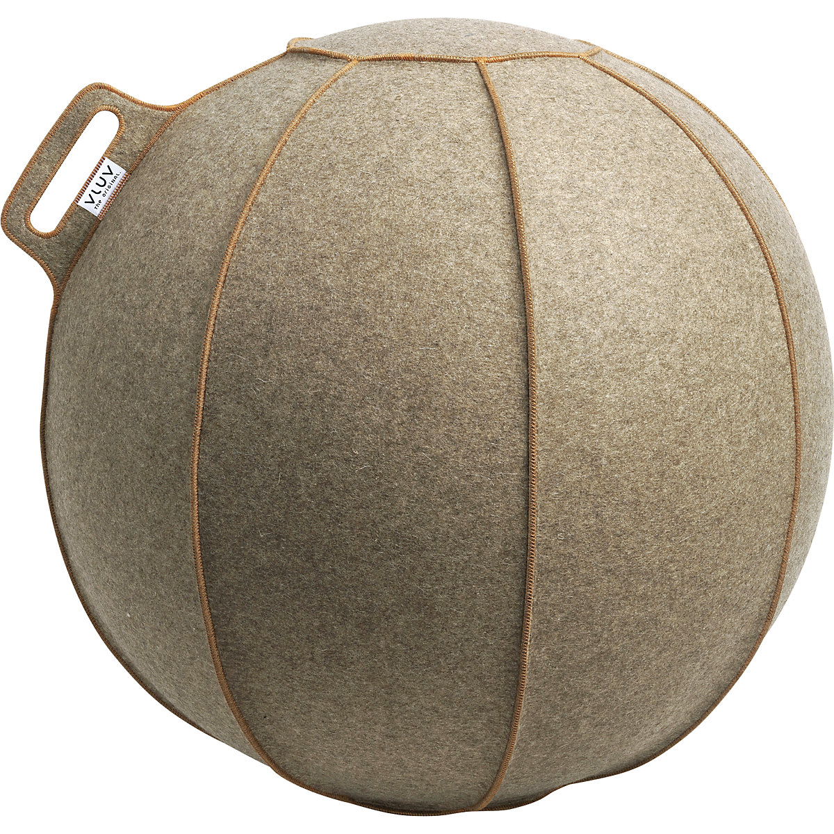 Fitball VELT – VLUV, in feltro di lana merino, 700 – 750 mm, greige-screziato/marrone-7