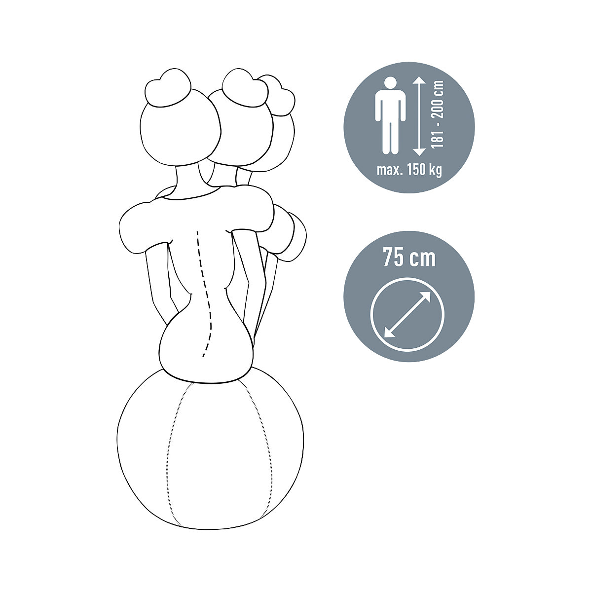 Ergo Cosy Active sitting ball – Leitz (Product illustration 5)-4
