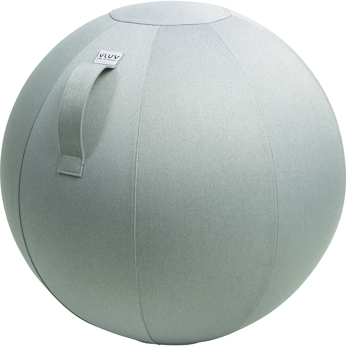 LEIV Swiss ball – VLUV, fabric cover with the appearance of canvas, 600 – 650 mm, silver grey