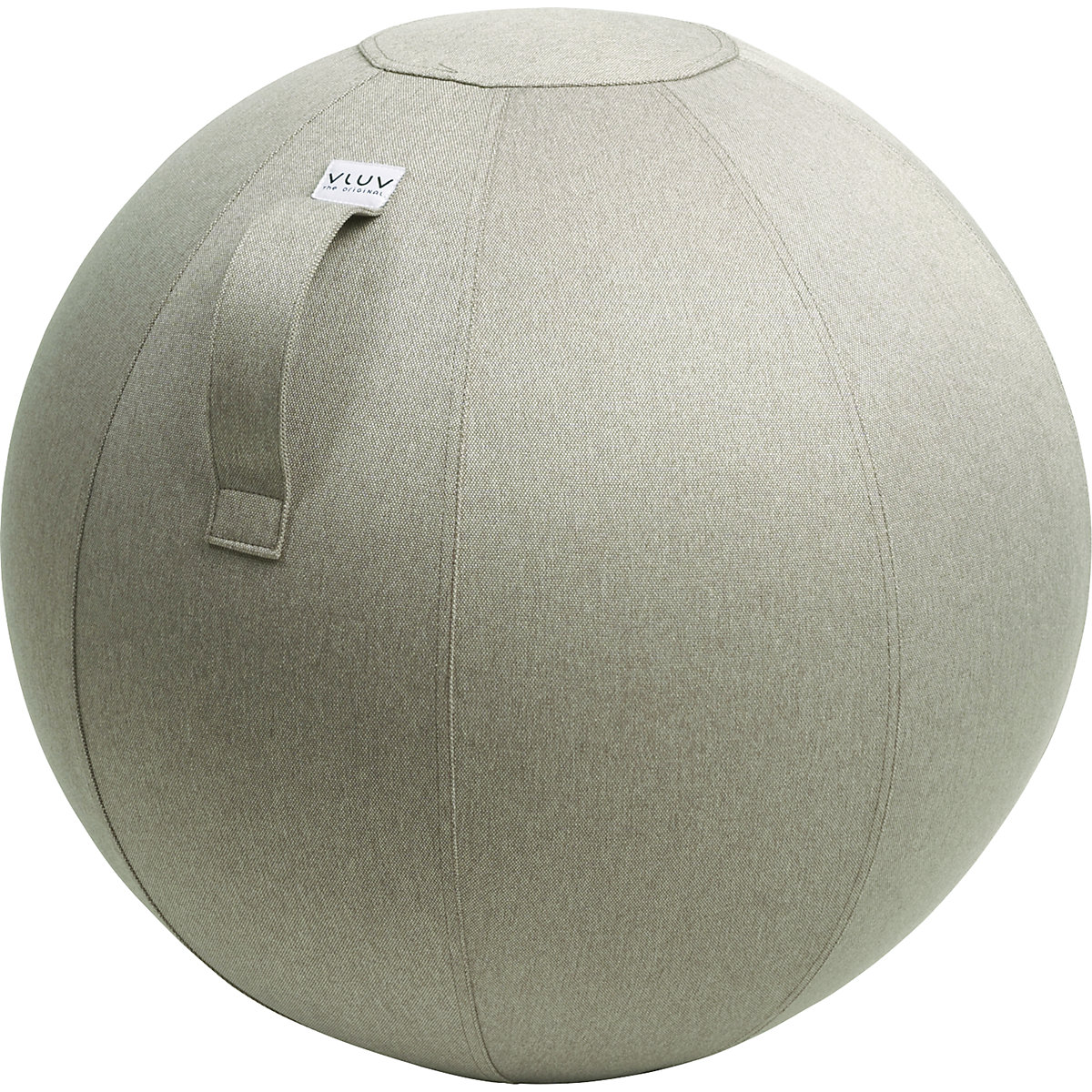 LEIV Swiss ball – VLUV, fabric cover with the appearance of canvas, 600 – 650 mm, stone grey