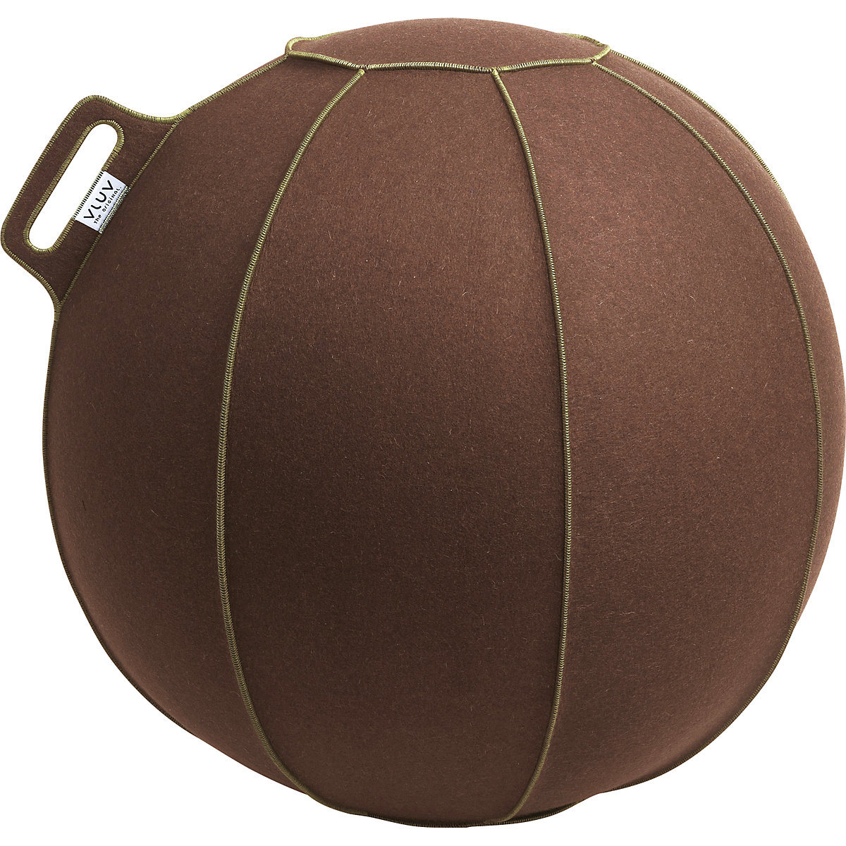 VELT Swiss ball – VLUV, made of merino wool felt, 700 – 750 mm, mottled brown/green-7