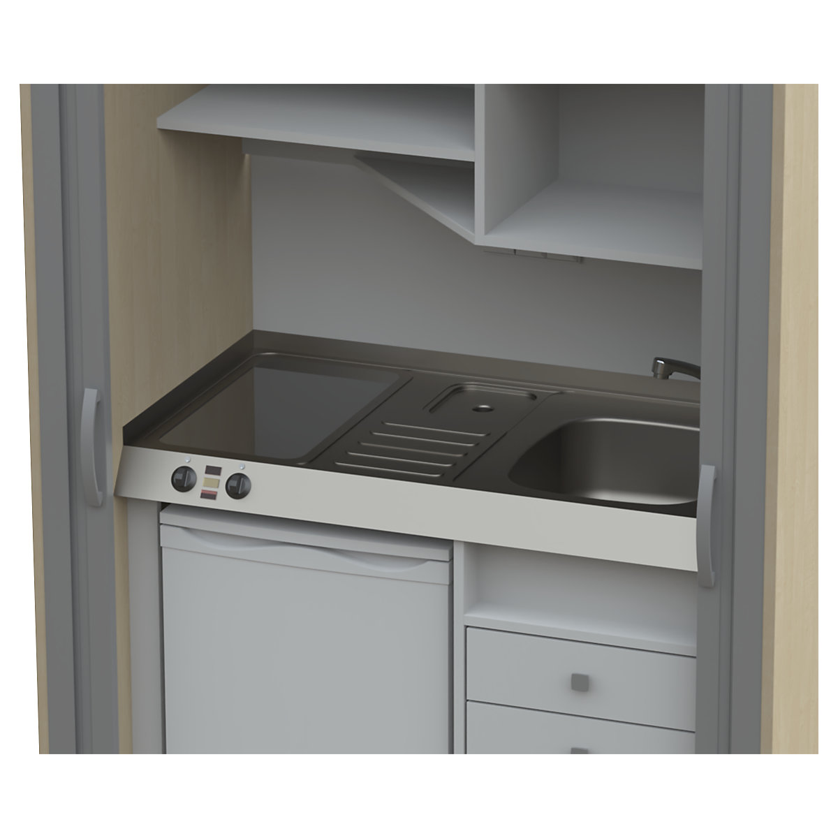 Keukenkast met jaloeziefront (Productafbeelding 3)-2