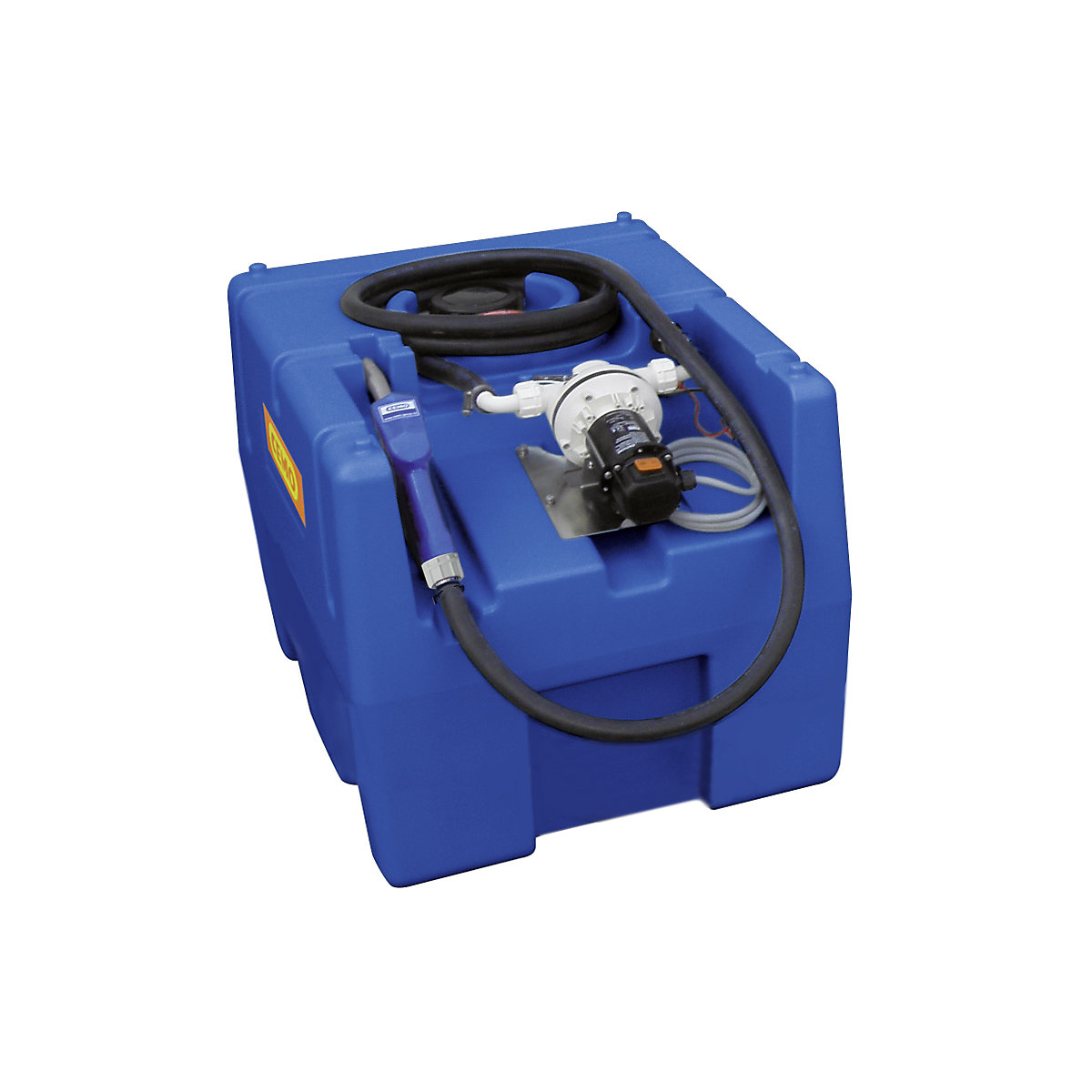 Tankanlage für AUS 32 (AdBlue®) CEMO, Volumen 200 l, mit Automatik-Zapfventil, Elektropumpe 24 V, Breite 600 mm-1