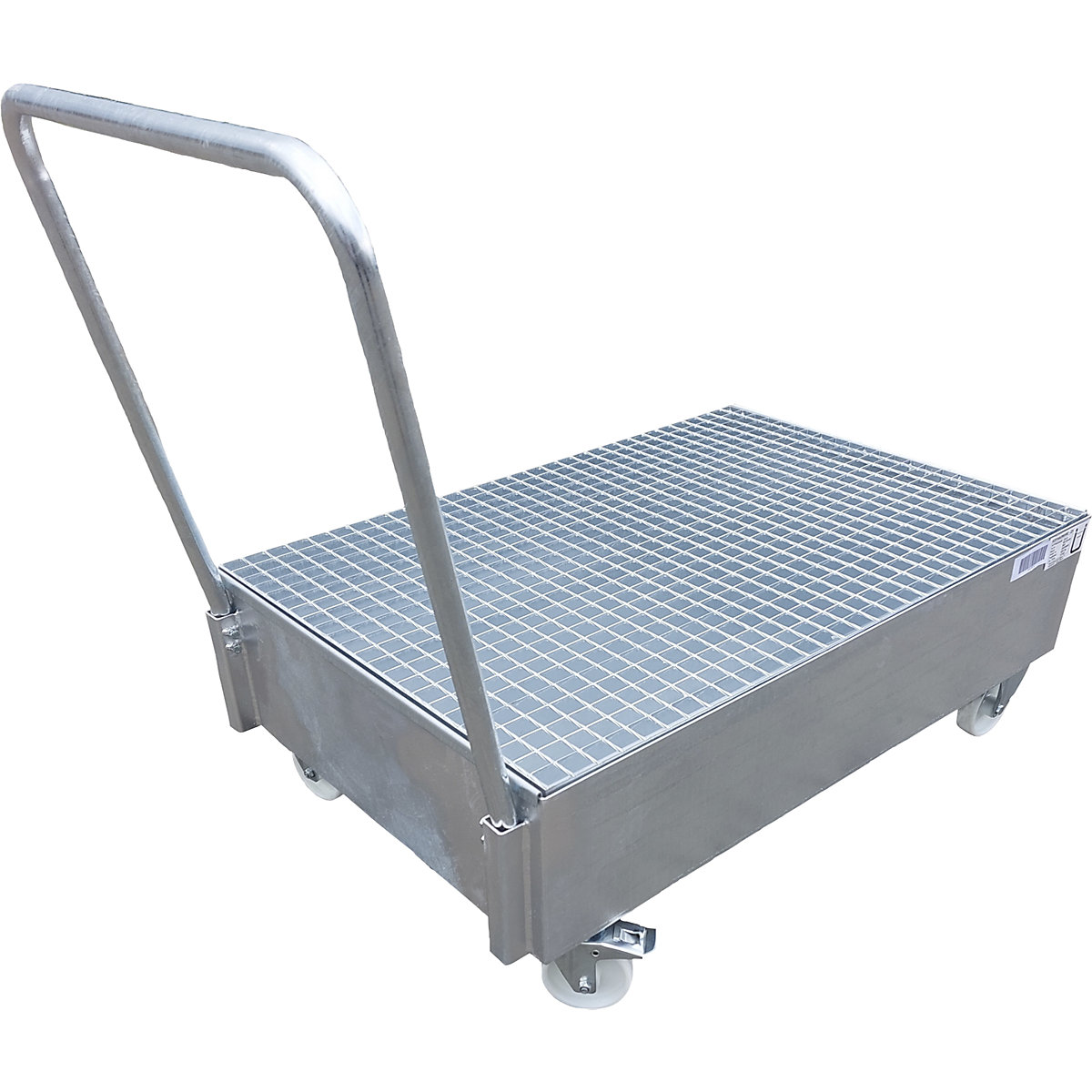 Fahrbare Auffangwanne aus Stahlblech eurokraft basic