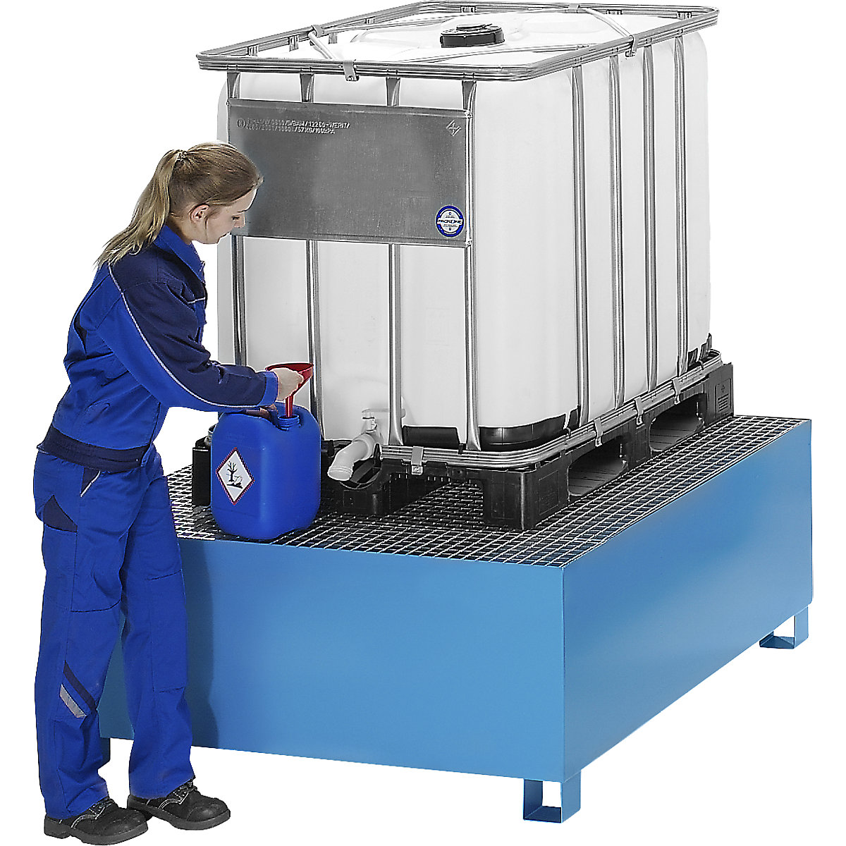 Stahl-Auffangwanne für Tankcontainer IBC/KTC eurokraft basic (Produktabbildung 6)-5