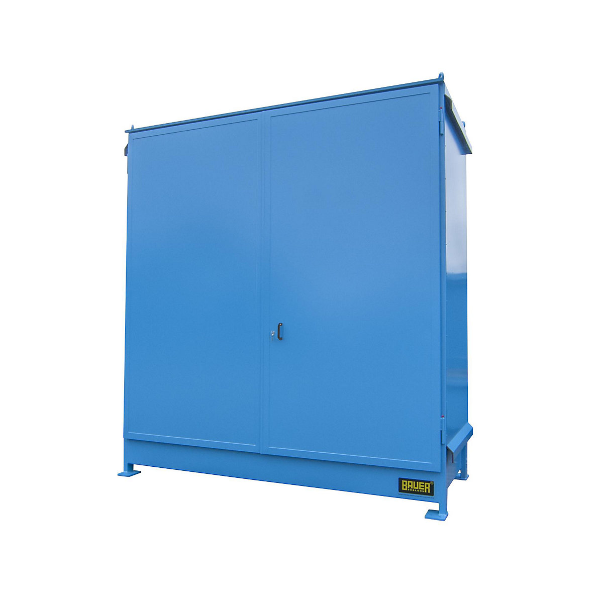 EUROKRAFTpro Gefahrstoff-Regalcontainer, Kapazität 4 x 1000-l-IBC/KTC, blau