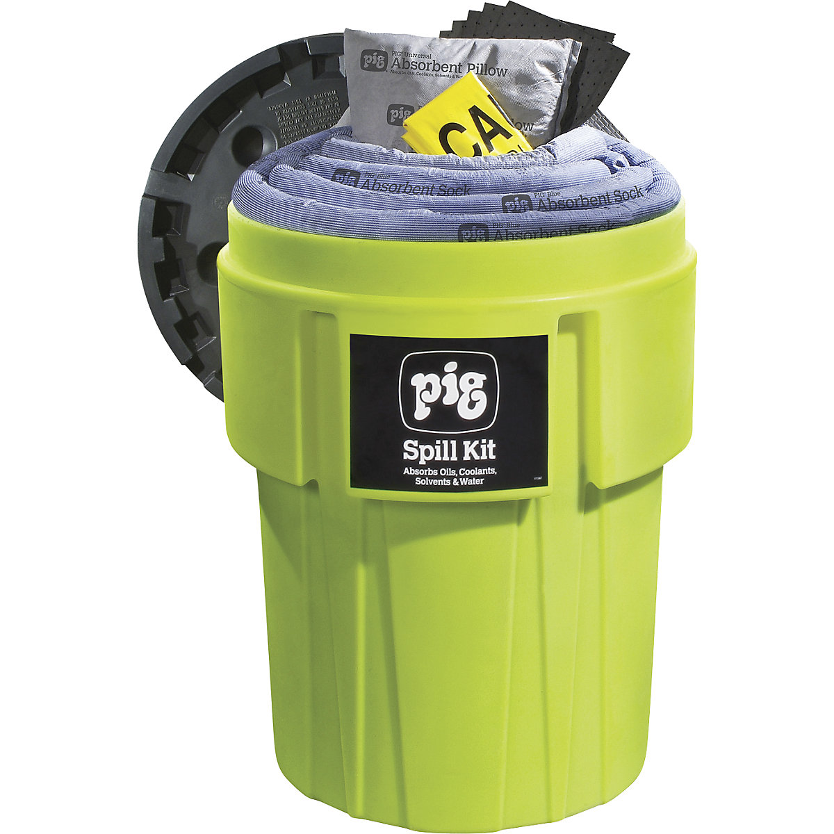 Kit de emergência em recipiente de 360 l com cor de sinalização - PIG