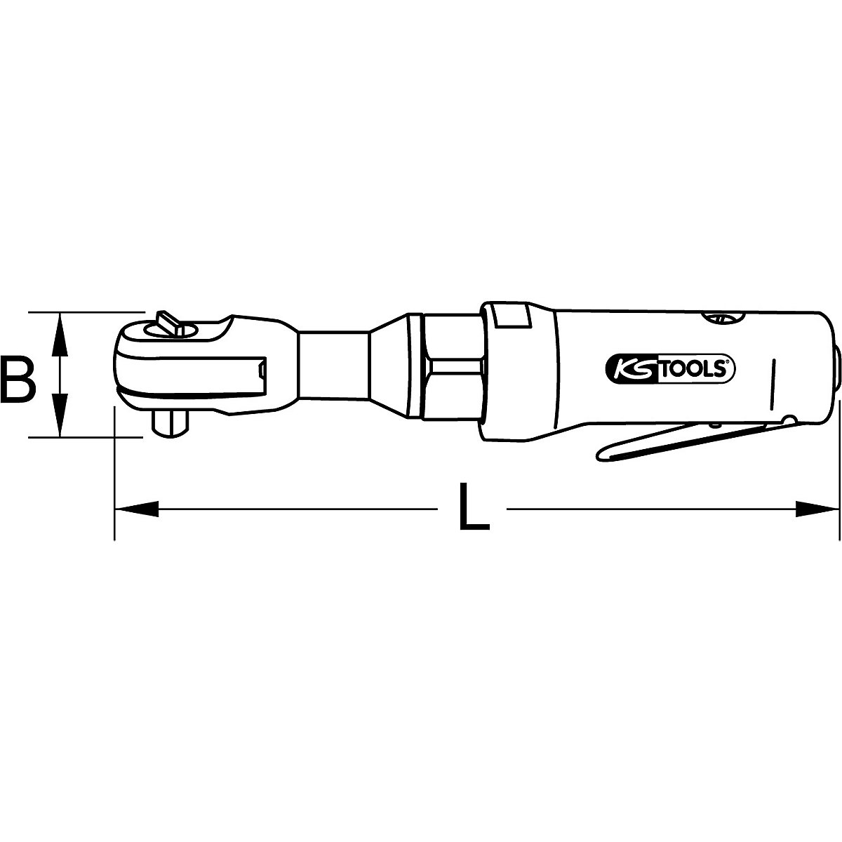 1/2'&#x27; MONSTER high power pneumatic reversing ratchet – KS Tools (Product illustration 2)-1