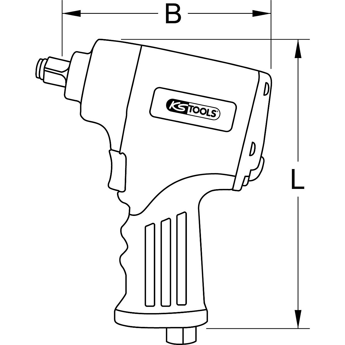 1/2'&#x27; miniMONSTER Xtremelight high power pneumatic impact wrench – KS Tools (Product illustration 11)-10