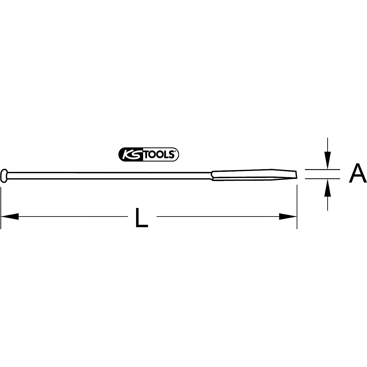 Paving crowbar – KS Tools (Product illustration 2)-1