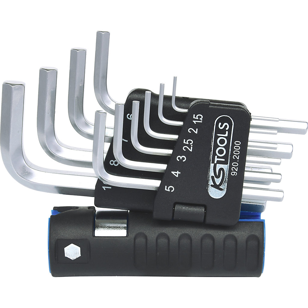 3-in-1 angle key wrench set, short – KS Tools: hexagon socket, metric ...