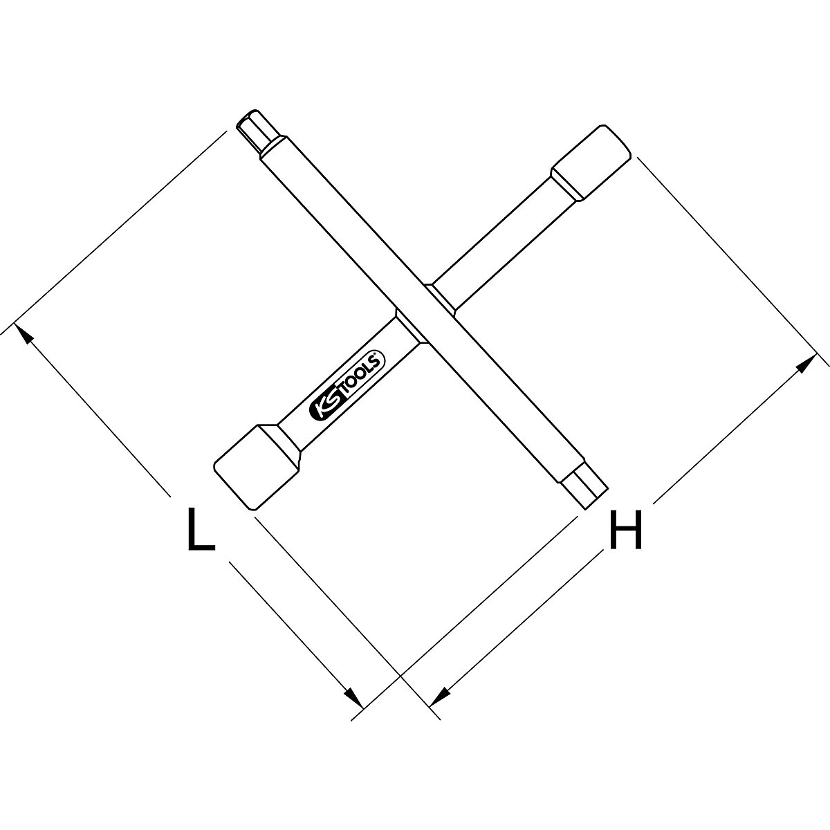 Plumber's cross wrench – KS Tools (Product illustration 5)-4
