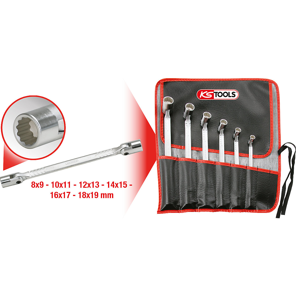 Set of double flex wrenches – KS Tools (Product illustration 2)-1